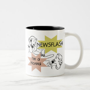 Caneca De Café Em Dois Tons Newsflash eu sou camiseta e presentes de um Nonna
