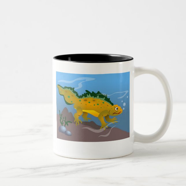 Caneca De Café Em Dois Tons Newt da lagoa (Direita)