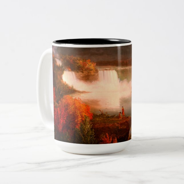 Caneca De Café Em Dois Tons Niagara Falls 1830 (Frente Esquerda)