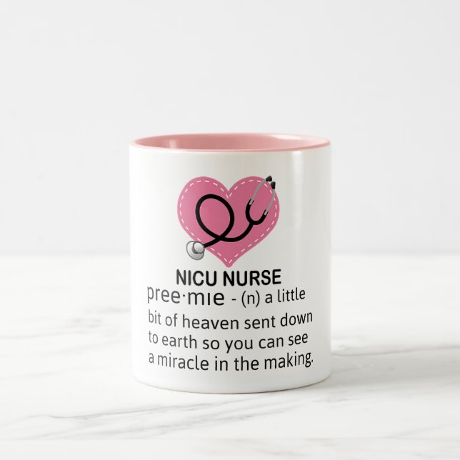CANECA DE CAFÉ EM DOIS TONS "NICU NURSE" MUG (Centro)