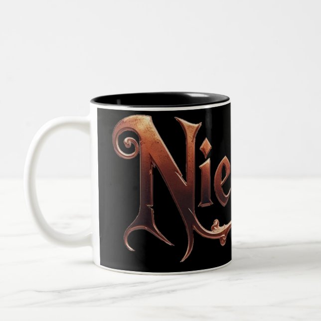 Caneca De Café Em Dois Tons Niethalf nur Text schwarz Tasse (Esquerda)