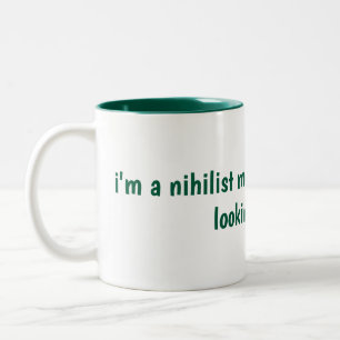 Caneca De Café Em Dois Tons niilista misantropo humanidade sombrio cínico