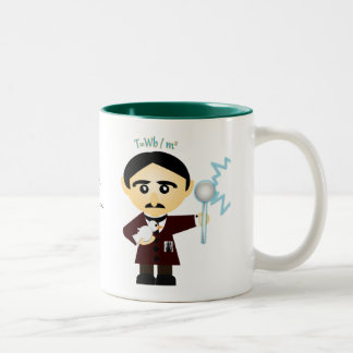 Caneca De Café Em Dois Tons Nikola Tesla