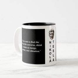 Caneca De Café Em Dois Tons Nikola Tesla Citação Personalizada Mug Filosofia