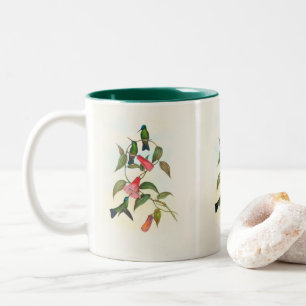 Caneca De Café Em Dois Tons Nimfa-da-madeira de Gould por John Gould