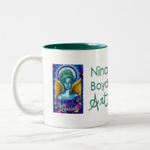 Caneca De Café Em Dois Tons Nina Boyd Art (com imagem)