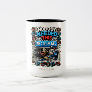 Caneca De Café Em Dois Tons Ninguém Precisava Desta Resposta Personalizada Div
