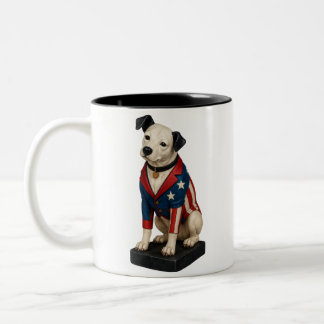 Caneca De Café Em Dois Tons Nipper RCA Victor Dog Art no American Flag Blazer