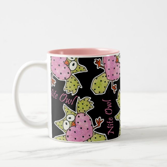 Caneca De Café Em Dois Tons Nite Owl Collage (Esquerda)