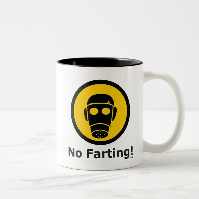 Caneca De Café Em Dois Tons No-Farting (Direita)