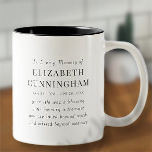 Caneca De Café Em Dois Tons No Loving Memory Memorial Modern Simple Cote