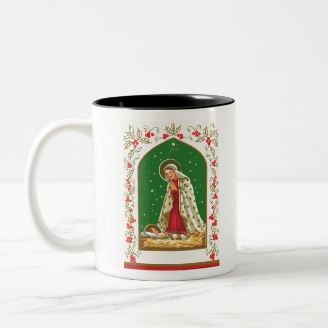 Caneca De Café Em Dois Tons NOB165 Mary e bebê Jesus.tif (Esquerda)