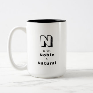 Caneca De Café Em Dois Tons Nobre e Natural N - Louvor de Luxo Personalizado