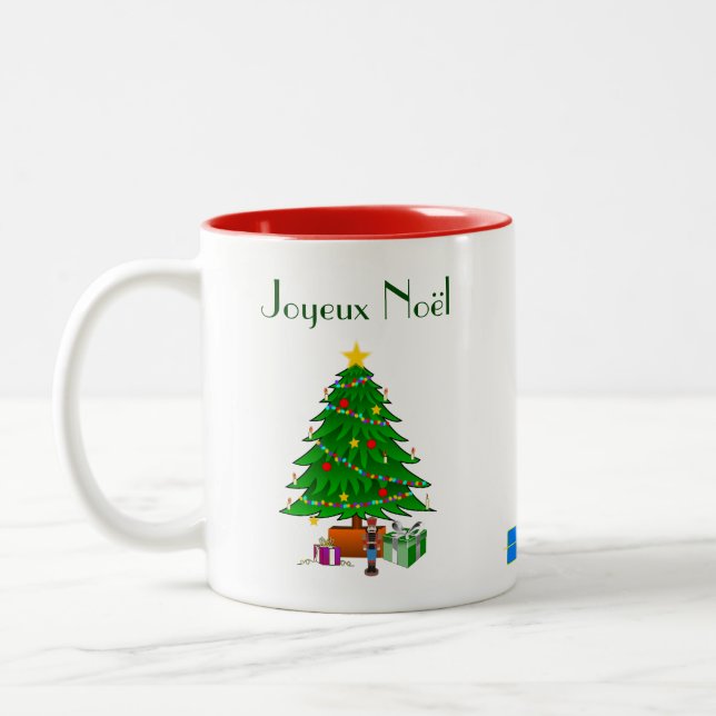 Caneca De Café Em Dois Tons Noel Nutcracker Balé Mug (Esquerda)