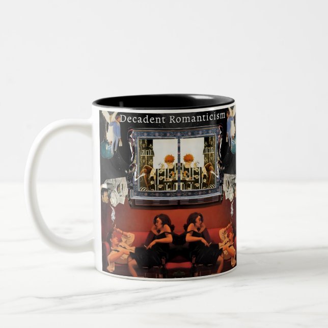 Caneca De Café Em Dois Tons Noir Collage Mug –Dialogue Over Coffee (Esquerda)