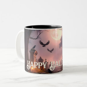 Caneca De Café Em Dois Tons Noite das Sombras - Um Halloween Spell Awakens