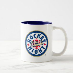 Caneca De Café Em Dois Tons Noite de hóquei no Canadá