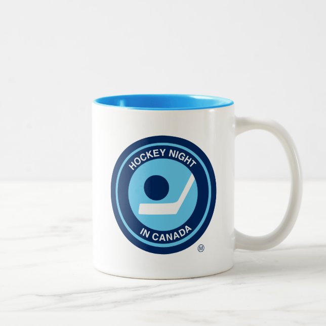 Caneca De Café Em Dois Tons Noite de Hóquei no Canadá (Direita)