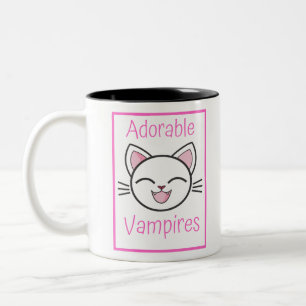 Caneca De Café Em Dois Tons Noite de presentes Adoráveis Vampiros Engraçados