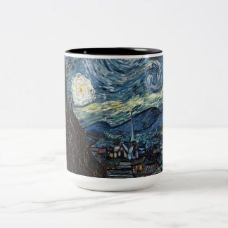 Caneca De Café Em Dois Tons Noite Estrelada por Vincent Van Gogh