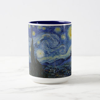 Caneca De Café Em Dois Tons Noite estrelado de Van Gogh
