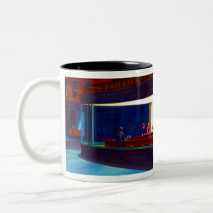 Caneca De Café Em Dois Tons Noitibós-americanos de Edward Hopper