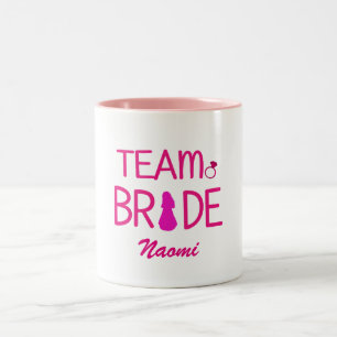 Caneca De Café Em Dois Tons Noiva de Equipe - Mugs de Bridesmaid Personalizado