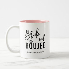 Caneca De Café Em Dois Tons Noiva e Boujee Bachelorette Bride