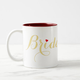 Caneca De Café Em Dois Tons Noiva Falso Ouro Chuveiro Nupcial Festa de Casamen