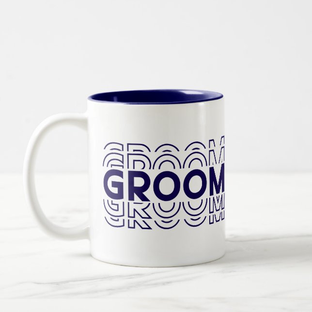 Caneca De Café Em Dois Tons Noivo  (Esquerda)