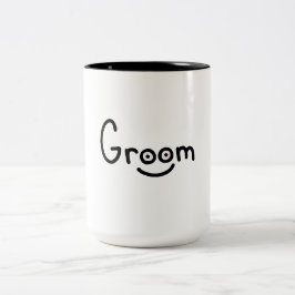 Caneca De Café Em Dois Tons Noivo
