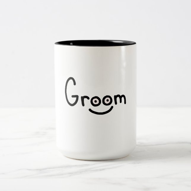 Caneca De Café Em Dois Tons Noivo (Centro)