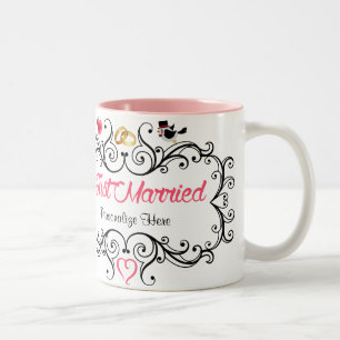 Caneca De Café Em Dois Tons Noivos feitos sob encomenda do Newlywed