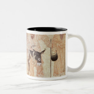 Caneca De Café Em Dois Tons Nómadas do Mongolian com um asno, século XV