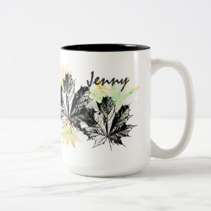 Caneca De Café Em Dois Tons Nome