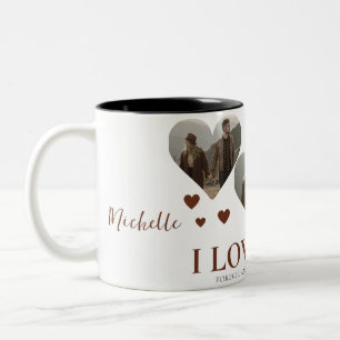 Caneca De Café Em Dois Tons Nome da foto do dia de os namorados Elegante Love