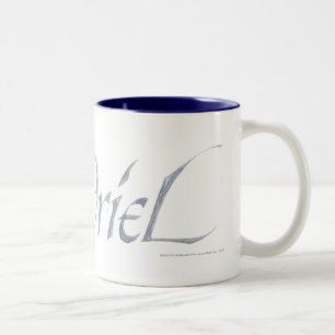 Caneca De Café Em Dois Tons Nome de Galadriel Textured
