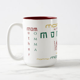 Caneca De Café Em Dois Tons Nome de Repetição de Natal - Mugs de Café Personal