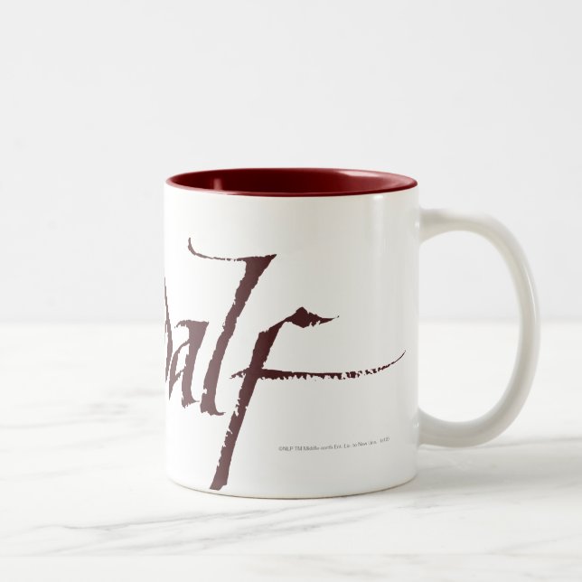 Caneca De Café Em Dois Tons Nome do Gandalf Sólido (Direita)