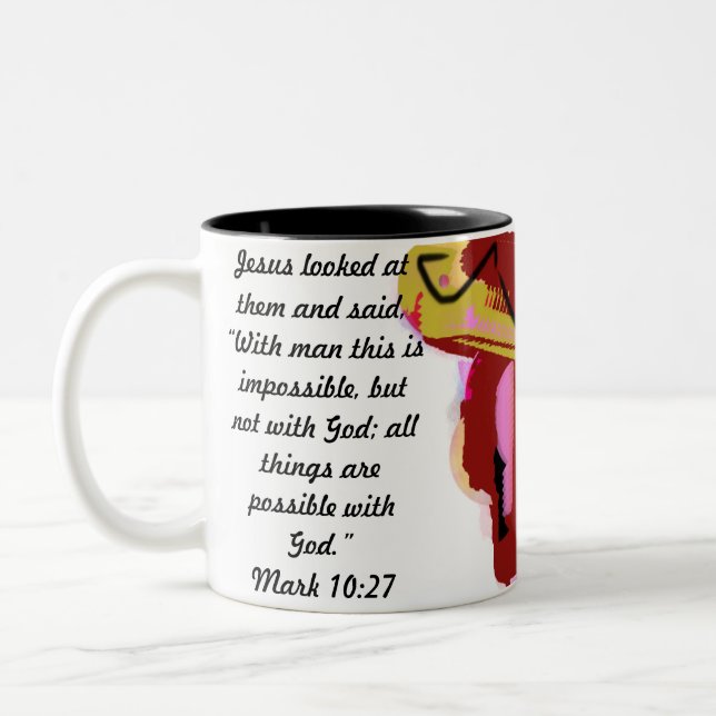 Caneca De Café Em Dois Tons nome do jesus (Esquerda)