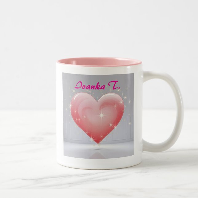 Caneca De Café Em Dois Tons Nome e foto personalizados para oferta (Direita)