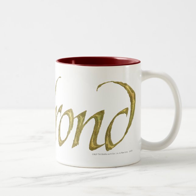 Caneca De Café Em Dois Tons Nome ELROND™ Texturizado (Direita)