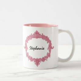 Caneca De Café Em Dois Tons Nome feito sob encomenda V01 do estilo do vintage