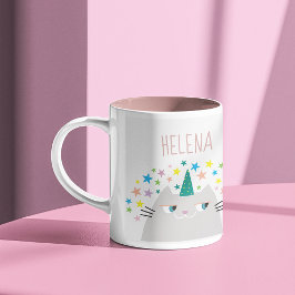 Caneca De Café Em Dois Tons Nome Kawaii Caticórnio