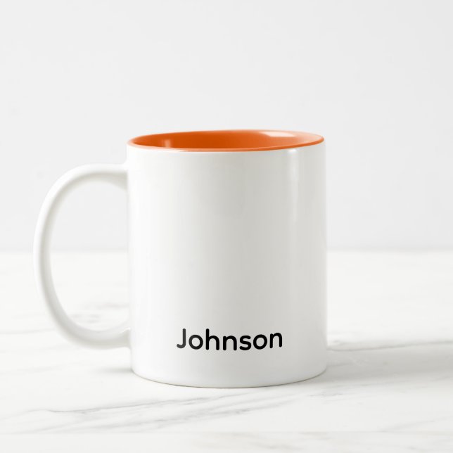 Caneca De Café Em Dois Tons Nome Personalizado (Esquerda)