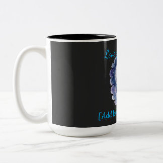 Caneca De Café Em Dois Tons Nome Personalizado Amor Você até a Lua Aquarela Lu