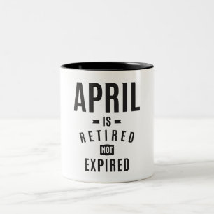 Caneca De Café Em Dois Tons Nome personalizado de abril