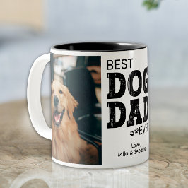 Caneca De Café Em Dois Tons Nome Personalizado De Cão Do Melhor Pai De Cão Do