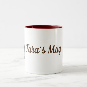 Caneca De Café Em Dois Tons Nome Personalizado de Olhos Marrons