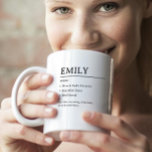 Caneca De Café Em Dois Tons Nome Personalizado Definição Nome Nome Cotação Nom<br><div class="desc">Esta design de definição de nome personalizada é a forma perfeita de celebrar essa pessoa especial na sua vida. Esta design é algo que não só faz brilhar o seu dia, como também captura a alegria e o amor únicos que eles trazem à sua vida. Seja para um presente de...</div>